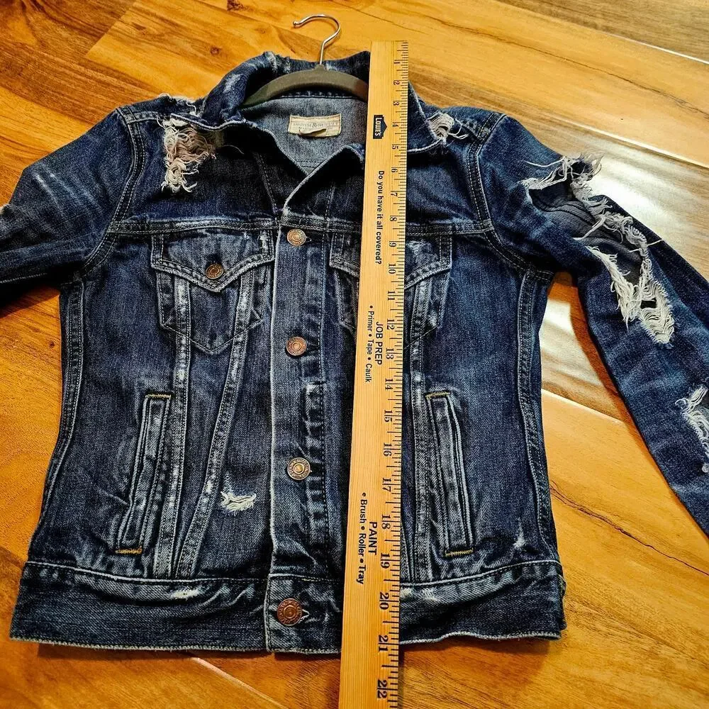 Denim and Supply Ralph Lauren Vintage Truckers‎ XS jean Jacket. Heavy distressed